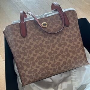 New in box! Coach Brown Signature Tote Bag